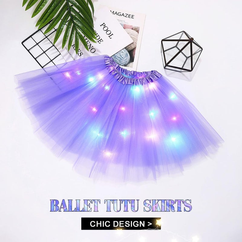 TWINKLEDE Light Up Tutu Skirt Led Tulle Tutus Glow Running Dance Costume Skirts for Women - Image 3